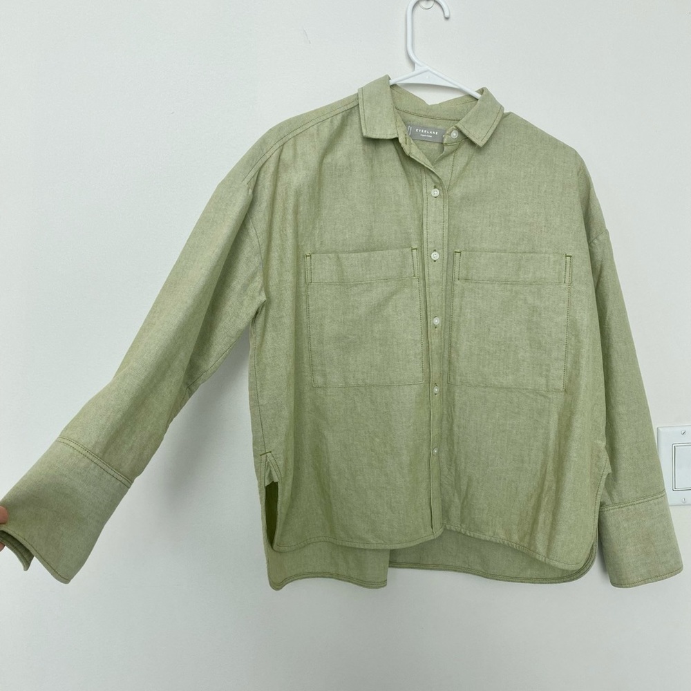 Organic Cotton Boxy Button Down NWOT